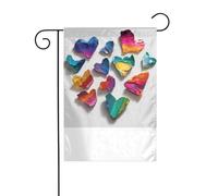 XBKGOHA Colorful pieces of love Immagine Giardino pennone esterno cortile decorazione moda 30,5 x 45,7 cm