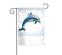 XBKGOHA Delfino salto Immagine Giardino pennone esterno cortile decorazione moda 30,5 x 45,7 cm