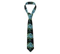 XBKGOHA Don't forget me bouquet Stampato Cravatta da uomo in stile classico cravatta adatta per vacanze e lavoro