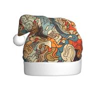 XBKGOHA eft e destro vantaggio del cervello Stampa Cappello di Natale per accessorio di qualità adulto morbido, leggero e soffice