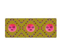 XBKGOHA Funny Face Peach Picture - Tappetino per mouse extra large, forte adesione, durevole, bordo di bloccaggio preciso 30,5 x 80 cm