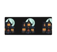 XBKGOHA Horror House Picture - Tappetino per mouse extra large, forte adesione, durevole, bordo di bloccaggio preciso 30,5 x 80 cm