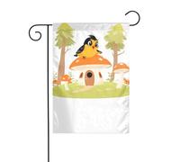 XBKGOHA Little Oriole's Mushroom House Picture Garden pennone esterno cortile decorazione moda 30,5 x 45,7 cm