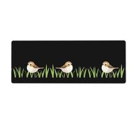XBKGOHA Little Sparrow In The Rice Field Picture - Tappetino per mouse extra large, forte adesione, durevole, bordo di bloccaggio preciso 30,5 x 80 cm