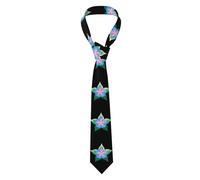 XBKGOHA Little star on morning glory cravatta da uomo stampata stile classico cravatta adatta per vacanze e lavoro