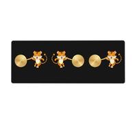 XBKGOHA Little Tiger Beating The Gong Picture - Tappetino per mouse extra large, forte adesione, durevole, bordo di bloccaggio preciso, 30,5 x 80 cm