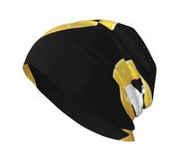 XBKGOHA Little White Bear on The Golden Crescent Moon Printing Adult Fashion Knit Hat - Cappello lavorato a maglia, morbido, confortevole e traspirante