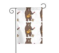 XBKGOHA Love Music Big Bear Little Bear Picture Garden pennone esterno cortile decorazione moda 30,5 x 45,7 cm