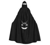 XBKGOHA Mantello con cappuccio per adulti con stampa di pipistrello che ride sciocco senza cerniera, comodo per feste in costume
