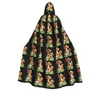 XBKGOHA Mantello con cappuccio per Halloween, per adulti, con scritta "Little Snail In The Mushroom House", senza cerniera, comodo per feste in costume