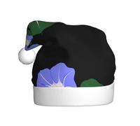 XBKGOHA Morning glory under green leaves Printing Christmas Hat for Adult qualità accessorio morbido, leggero e soffice