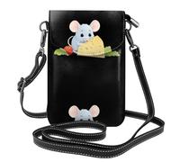 XBKGOHA Piccola borsa per telefono cellulare 19,3 x 12,4 cm Little Mouse che ruba cibo stampa pelle borsa a tracolla custodia per telefono per donne, perfetta per passeggiate, campeggio