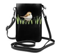 XBKGOHA Piccola borsa per telefono cellulare 19,3 x 12,4 cm Little Sparrow In The Rice Field Stampa Pelle Crossbody Flap Custodia per telefono per le donne, perfetta per passeggiate, campeggio