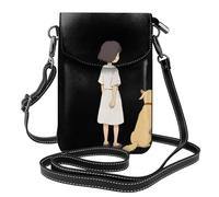 XBKGOHA Piccola borsa per telefono cellulare 19,6 x 12,4 cm La storia di persone e cani stampa custodia per telefono a tracolla in pelle per donne, perfetta per passeggiate, campeggio