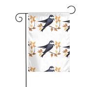 XBKGOHA Piccola rondine con foglie morte Immagine Giardino pennone esterno cortile decorazione moda 30,5 x 45,7 cm