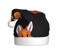 XBKGOHA Piccola volpe che tiene una lanterna di zucca Stampa Cappello di Natale per adulto accessorio di qualità morbido, leggero e soffice
