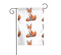 XBKGOHA Piccola volpe che tiene una lanterna zucca Immagine Giardino pennone esterno cortile decorazione moda 30,5 x 45,7 cm