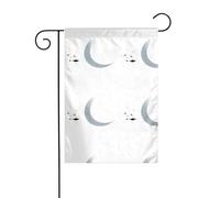 XBKGOHA Piccolo coniglio bianco dice buonanotte Immagine Giardino pennone esterno cortile decorazione moda 30,5 x 45,7 cm