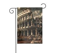 XBKGOHA Resti del Colosseo Romano Picture Garden pennone esterno cortile decorazione moda 30,5 x 45,7 cm
