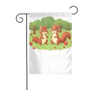 XBKGOHA Scoiattoli nel frutteto di mele Immagine Giardino pennone esterno cortile decorazione moda 30,5 x 45,7 cm
