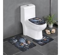 XBKGOHA Set di 3 tappetini antiscivolo con immagine di ape su una roccia, per il massimo comfort, bagno principale