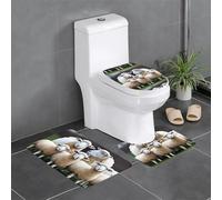 XBKGOHA Set di 3 tappetini antiscivolo con immagine di pecore e agnelli, tappeti da bagno per il massimo comfort, bagno principale
