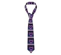 XBKGOHA Shooting Star Heart Printed Cravatta da uomo in stile classico adatto per vacanze e lavoro