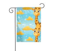 XBKGOHA simpatica giraffa divertente immagine giardino pennone esterno cortile decorazione moda 30,5 x 45,7 cm
