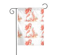 XBKGOHA Sirena su fondo corallo Immagine Giardino pennone esterno cortile decorazione moda 30,5 x 45,7 cm