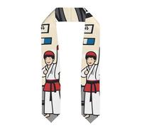 XBKGOHA Stola appiattita per laurea con stampa di arti marziali, taekwondo, per cerimonie di laurea, regalo per figli, figlie, amici e sorelle, Appiattito, Taglia unica