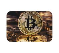 XBKGOHA Tappetino antiscivolo ispessito immagine bitcoin antiscivolo, facile da pulire, durevole, perfetto per bagno 60 x 40 cm