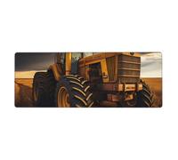 XBKGOHA Tappetino per mouse extra large con immagine del trattore sul campo, forte adesione, durevole, bordo di bloccaggio preciso 30,5 x 80 cm