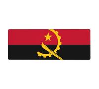 XBKGOHA Tappetino per mouse extra large con immagine della bandiera dell'Angola, forte adesione, durevole, bordo di bloccaggio preciso 30,5 x 80 cm