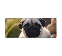 XBKGOHA Tappetino per mouse extra large con immagine di cuccioli, forte adesione, durevole, bordo di bloccaggio preciso 30,5 x 80 cm