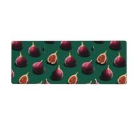 XBKGOHA Tappetino per mouse extra large con immagine di fichi dolci, forte adesione, durevole, bordo di bloccaggio preciso 30,5 x 80 cm