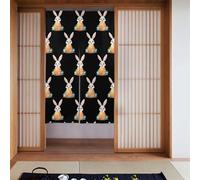 XBKGOHA Tenda con stampa a forma di coniglietto che gioca a nascondino, 2 pezzi, 86,4 x 142,2 cm, buona tenda, liscia e non si stropiccia, tende in tessuto, divisori per stanze