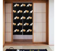 XBKGOHA Tenda con stampa a tema topolino che mangia hamburger, 2 pezzi, 86,4 x 142,2 cm, buona drappeggio, liscia e non si stropiccia, tende in tessuto, divisori per stanze