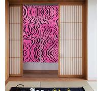 XBKGOHA Tenda con stampa zebra tigre leopardata rosa 2 pezzi impiombata 86,4 x 142,2 cm buona drappo, liscia e non facilmente rugosa, tende in tessuto, divisori per stanze