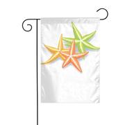 XBKGOHA Tre stelle marine colorate Picture Garden pennone esterno cortile decorazione moda 12x18 pollici