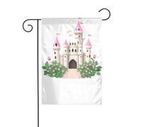 XBKGOHA Un castello circondato da rose Picture Garden pennone esterno cortile decorazione moda 30,5 x 45,7 cm