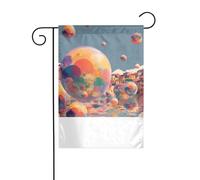 XBKGOHA Un mondo di bolle colorato Immagine Giardino pennone esterno cortile decorazione moda 30,5 x 45,7 cm