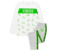 Xbox Bianco Game Controller All-Over Print & Logo Print Pigiama a maniche lunghe