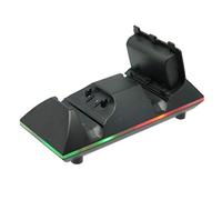 Stazione di ricarica Konix Mythics + 2 batterie per controller Xbox One - Fino a 20 ore di durata della batteria - Ricarica rapida - Connessione USB - Nero