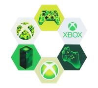 XBOX Paladone Luci a LED esagonali, indipendenti o da parete, decorazione personalizzabile per la sala giochi con cambio di luce remoto e modalità musicali