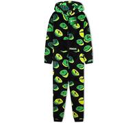 Xbox Tuta Intera Bambino e Adolescenti Tutto in Uno Pile Accogliente Pigiama Intero Incappucciato Regalo Ragazzo (9-10 Anni, Nero/Verde)