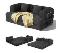 Xbro Divano Relax Modulare Compatto 2 Posti, Divano Letto Salvaspazio Basso in Schiuma ad Alta Resilienza per Monolocale, Soggiorno e Zona Lounge, 160 x 180 cm