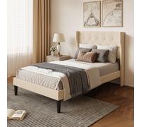 Xbro Letto Imbottito 120 x 200 cm, Testiera Confortevole, Rete a Doghe, Spazio d