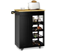 Xbro Mobile Bar con Ruote e Cassetto, Carrello Cucina Salvaspazio con Vassoio Rimovibile e Portabottiglie, Ideale per Watch Party, Aperitivi e Serate Calcio, 40x64x91 cm