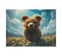 XBrown Bear Puzzle 500 Pezzi Rompicapo Creativo Artistico Paisaje Edificio Stimolo Della Creatività Attività Per Il Tempo Libero Regalo Per Persone Creative 500 PCS