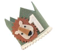 Xbsduih 1 anno vecchi bambini, avocado, leone verde, corona di compleanno, primo bambino, tessuto non tessuto, A